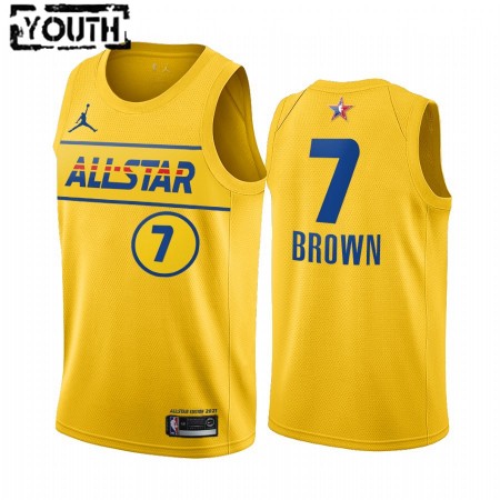 Maillot Basket Boston Celtics Jaylen Brown 7 2021 All-Star Jordan Brand Gold Swingman - Enfant